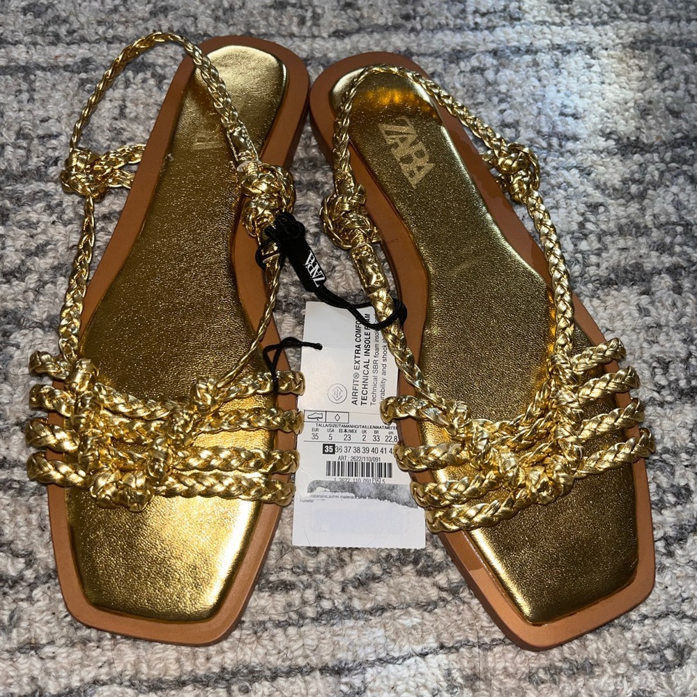 Zara Gold Sandals